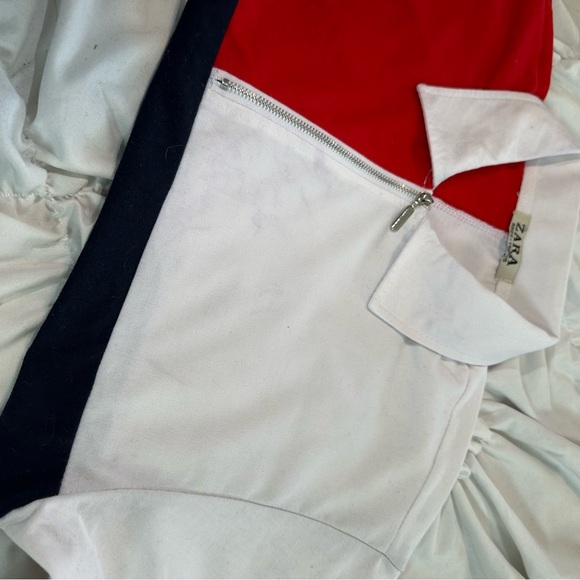 Zara White and Red Crop Tee - Picture 2 of 5